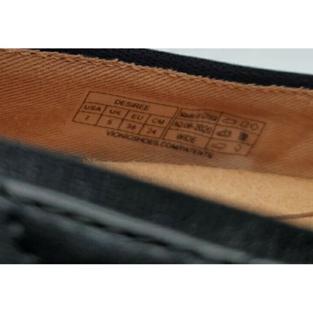 Vionic Shoes Womens Black Leather Quilted Desiree Cap Toe Ballet Flats Casual 7 - Picture 12 of 13